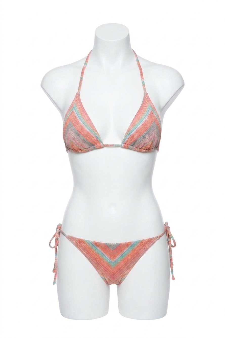 NEW PQ SWIM newport stripes tie bottoms in pink
